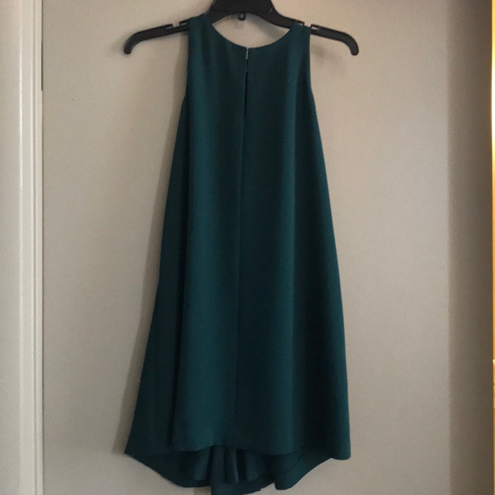 Dark emerald green Loft cocktail dress